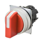 Omron - Bouton poussoir A22NZ Ø22, 3 positions, Non lumineux, lentille Métal brossé méta