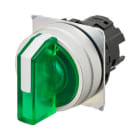 Omron - Bouton poussoir A22NZ Ø22, 3 positions, Lumineux, lentille Métal brossé, AUTO RE
