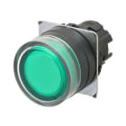 Omron - Bouton poussoir A22NZ Ø22, lentille plastique, Protégé, Alterné, Couleur bouton