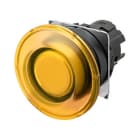 Omron - Bouton poussoir A22NZ Ø22, lentille plastique, Champignon, Alterné, Couleur bout