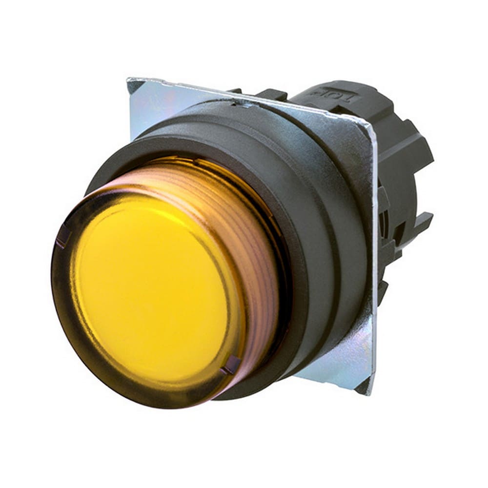 Omron - Bouton poussoir A22NZ  Couleur bouton Jaune transparent, Lumineux