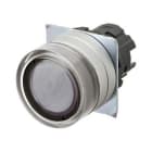 Omron - Bouton poussoir A22NZ Ø22, lentille Métal brossé métal, Protégé, Alterné, Couleu