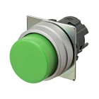 Omron - Bouton poussoir A22NZ Ø22, lentille Métal brossé métal, Dépassant, Alterné, Coul
