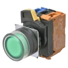 Omron - Bouton poussoir A22NL Ø22, lentille plastique, Protégé, Momentané, Couleur bouto