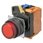 Omron - Bouton poussoir A22NL Ø22, lentille plastique, Dépassant, Alterné, Couleur bouto