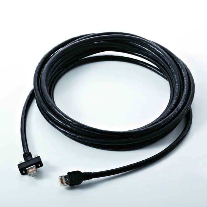 Omron - Screw-fastened GigE cable, bending resistance, 20 m