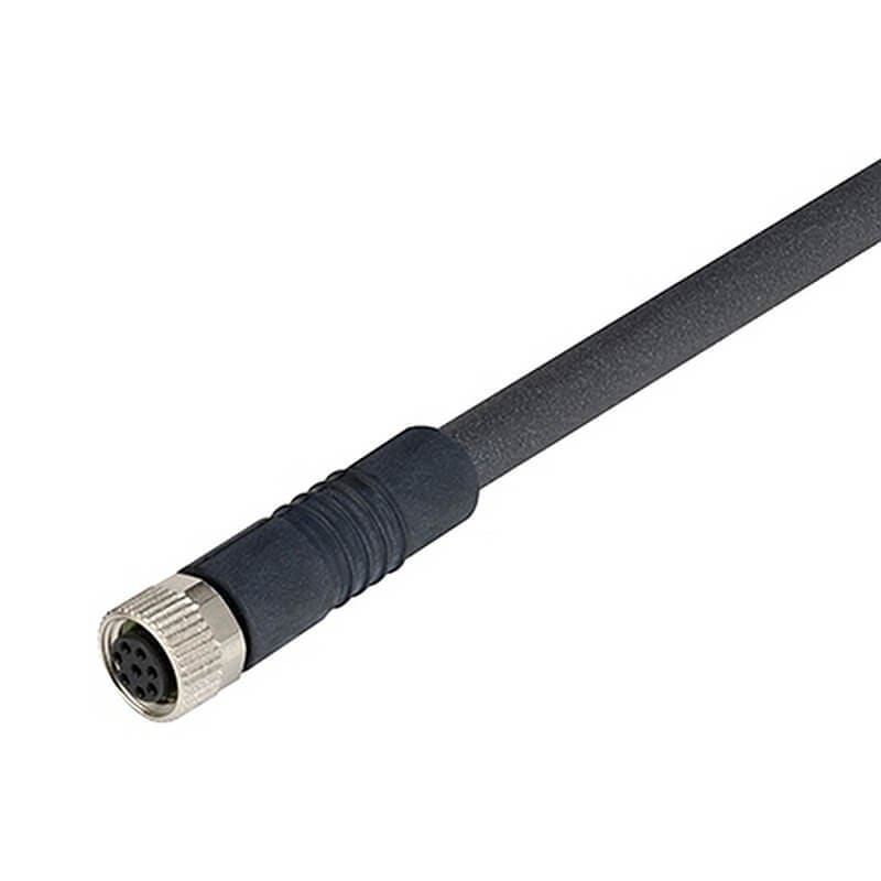 Omron - Connecteur femelle de câble pour D41L, droit, à vis M12, 8 pôles, PUR,