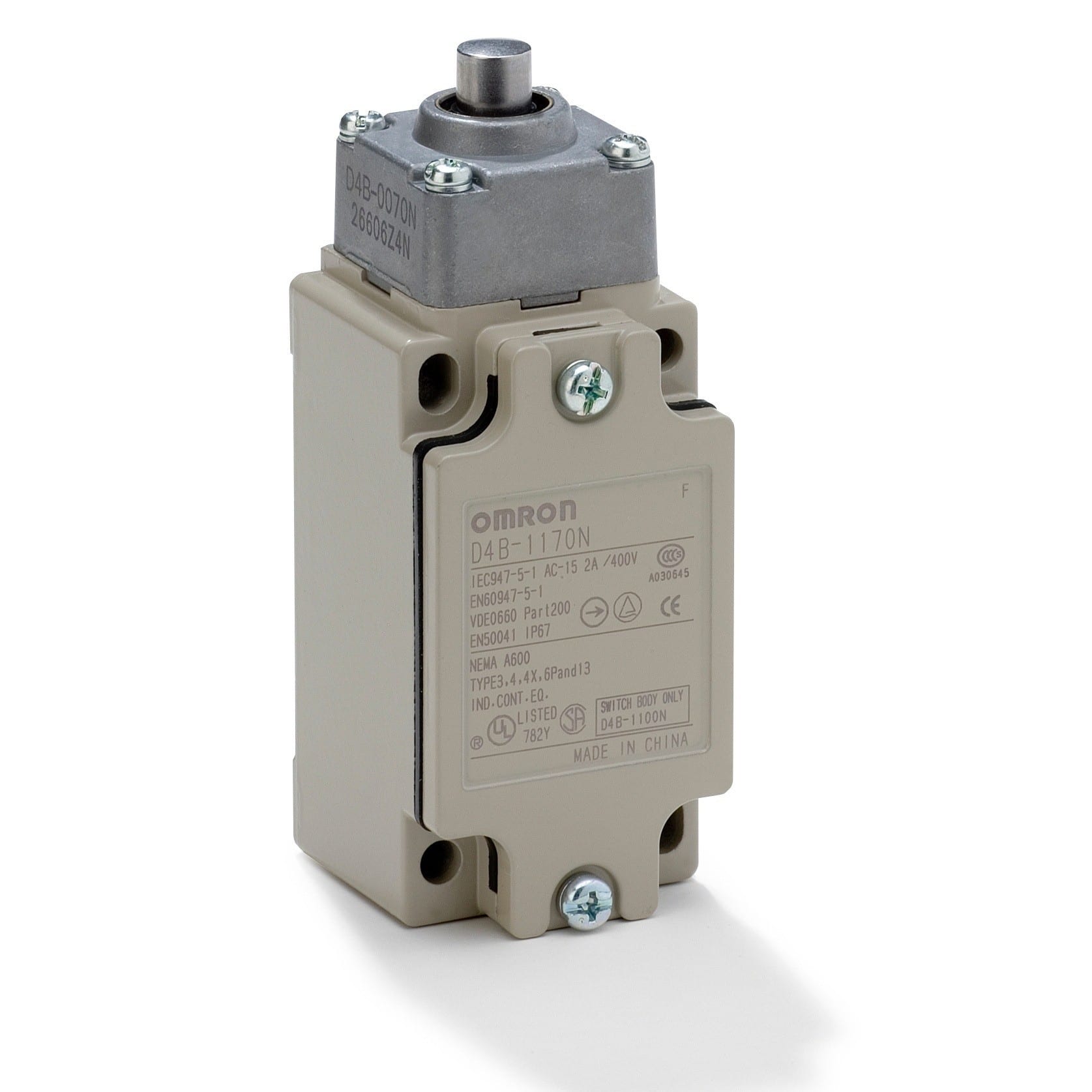 Omron - Fin de course de sécurité, boîtier métallique, conduit M20 (1 conduit) 1NC/1NO (