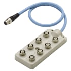 Omron - DeveiceNet IP67 branch box with eight M12 Ports, 0.5 m cable