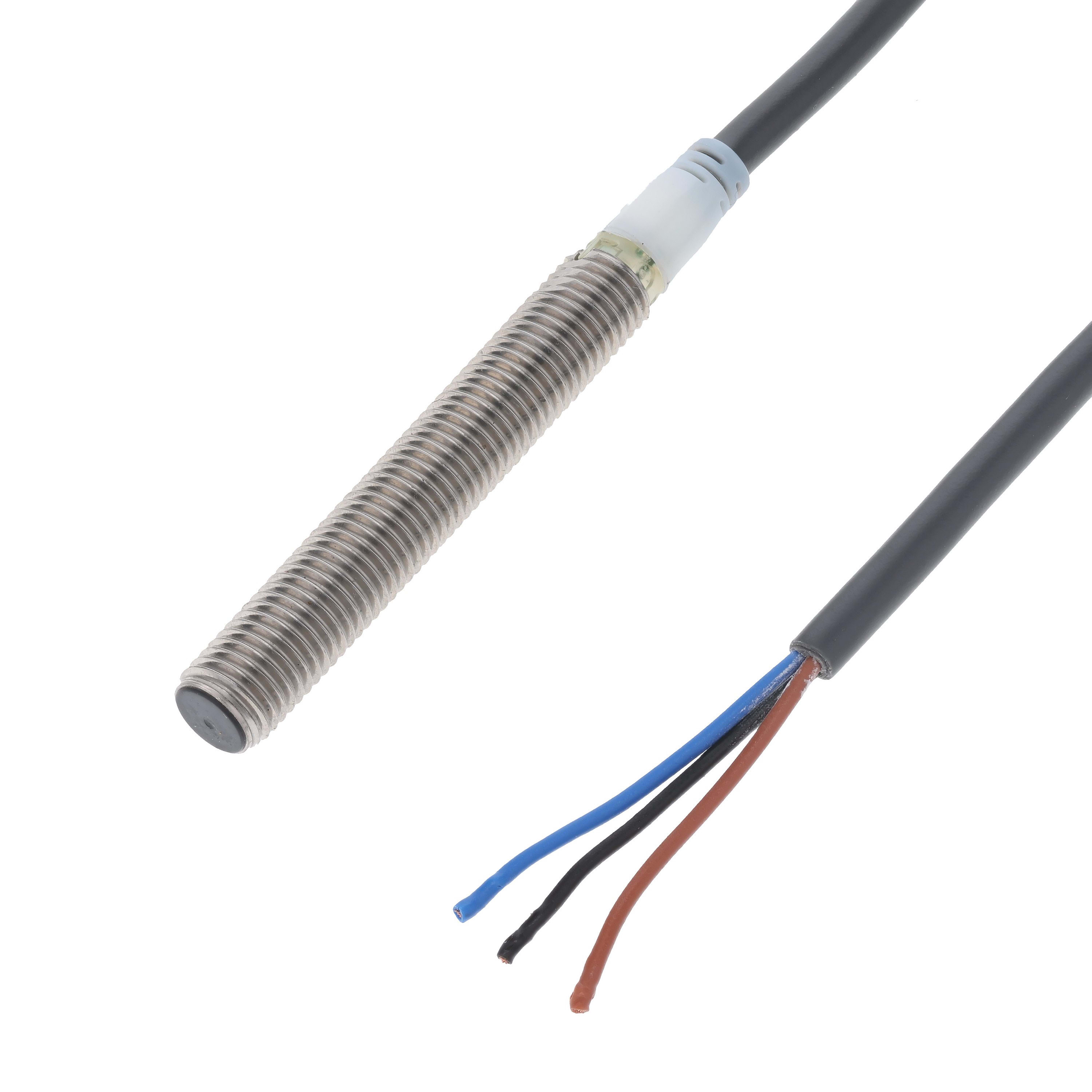 Omron - M8, blindé, Sn: 2 mm, inox, L: 49(62) mm, 12-24 Vc.c., PNP, NO, câble 2 m