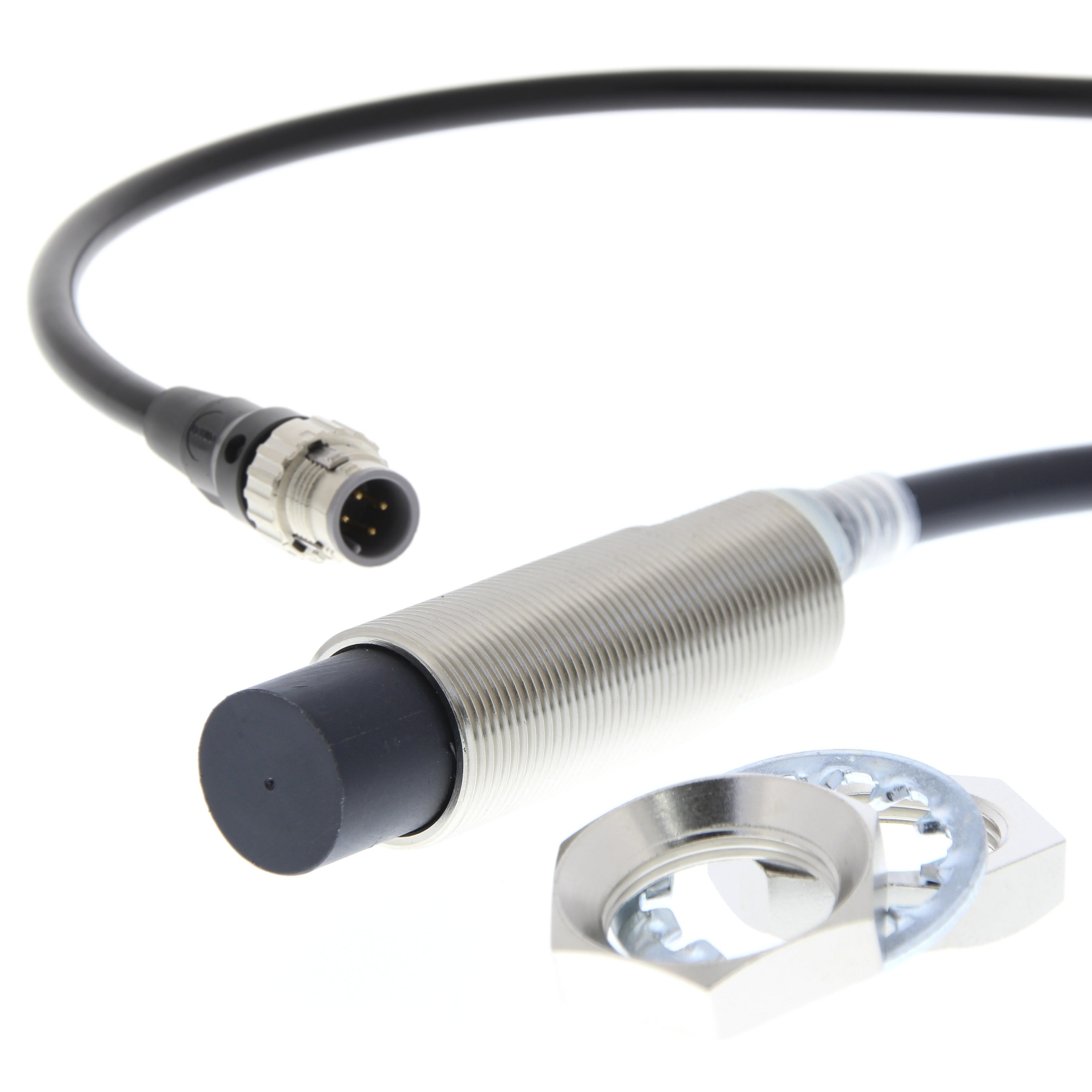 Omron - DPI long M18 nonblindé 20mm 3fils, PNP NO, IO-Link COM3, M12 Pigt 0.3m