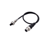 Omron - Prox inductif inox m8, non-blindé, 6mm, nc, câble 0.3m, dc2fils