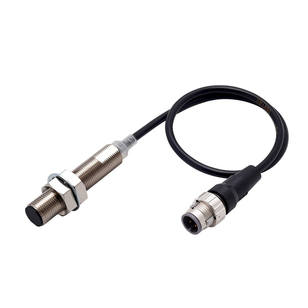Omron - Détecteur de proximité inductif, laiton nickelé, à corps long, M12, blindé, 9 mm