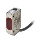 Omron - Capteur photoélectrique, carré compact, acier inoxydable, BGS, 80 mm, LED rouge,