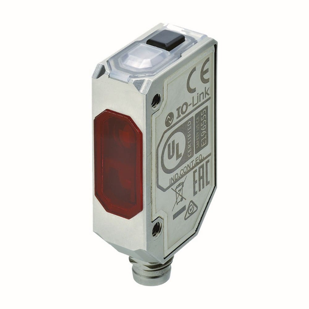 Omron - Capteur photoélectrique, carré compact, acier inoxydable, BGS, 200 mm, LED rouge