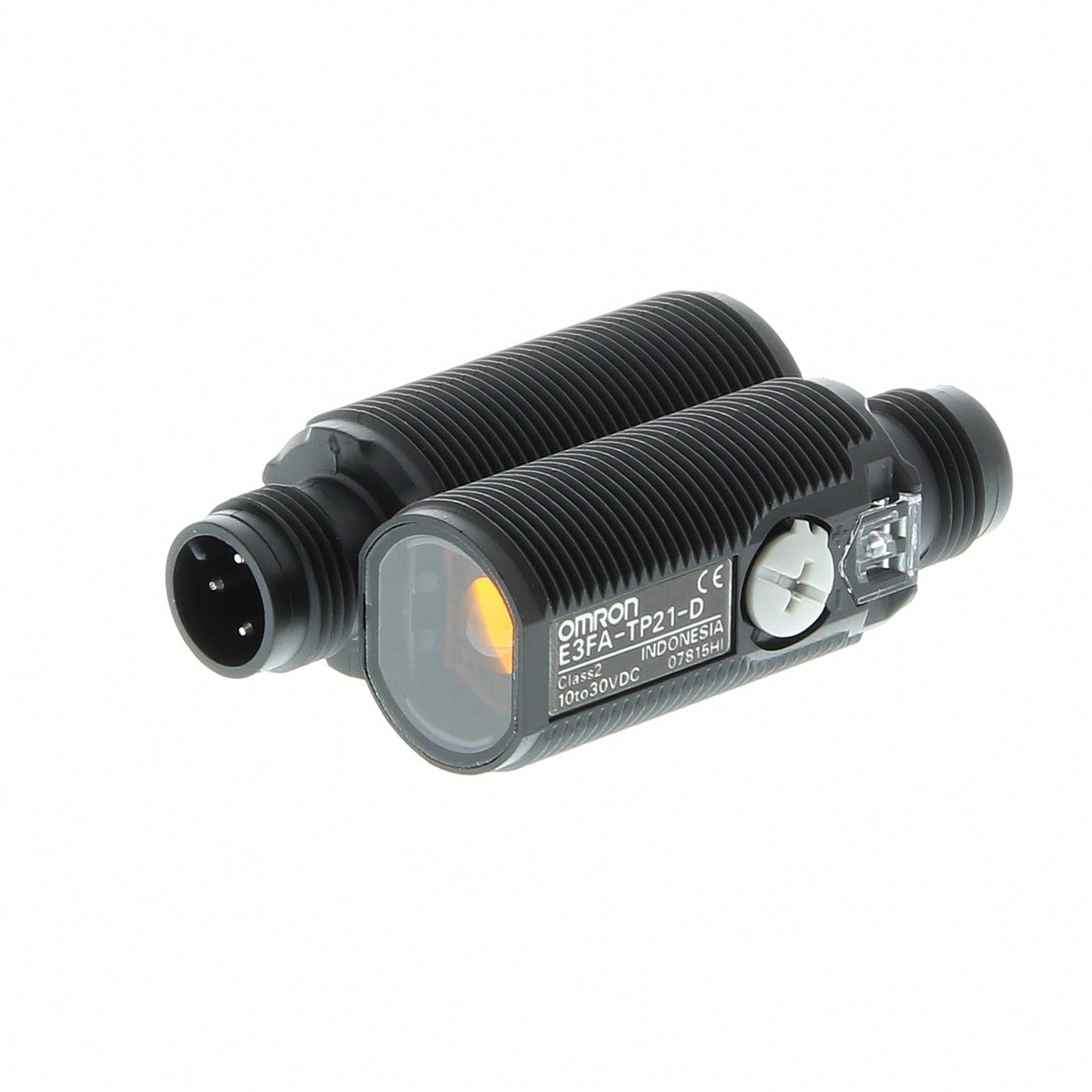 Omron - Cellule photoélectrique, M18 axial, plastique, rouge LED,  barrage, 20m, PNP, L-