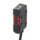 Omron - Capteur photoélectrique, diffus, 100 mm, c.c., 3 fils, NPN, vertical, câble de 2