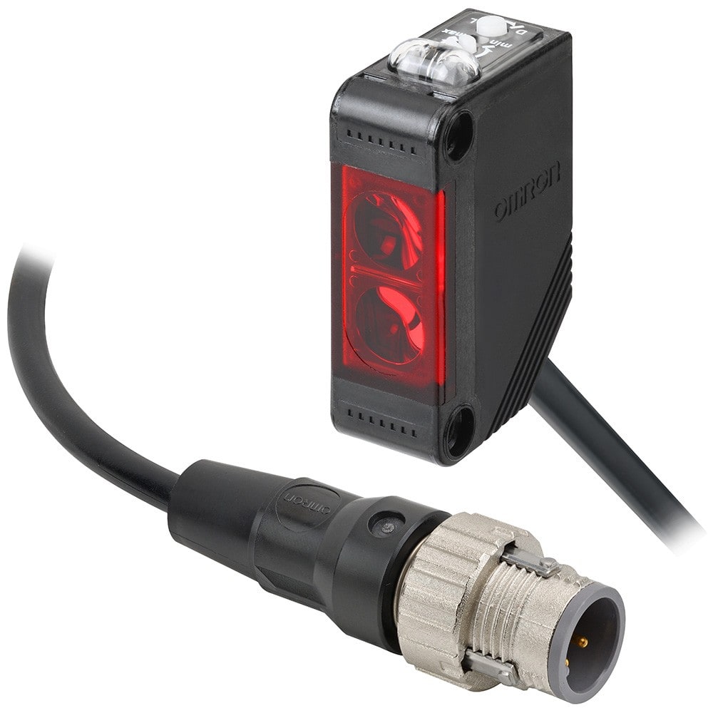 Omron - Photoelectric sensor, UL certified products, rectangular housing, red LED, retro