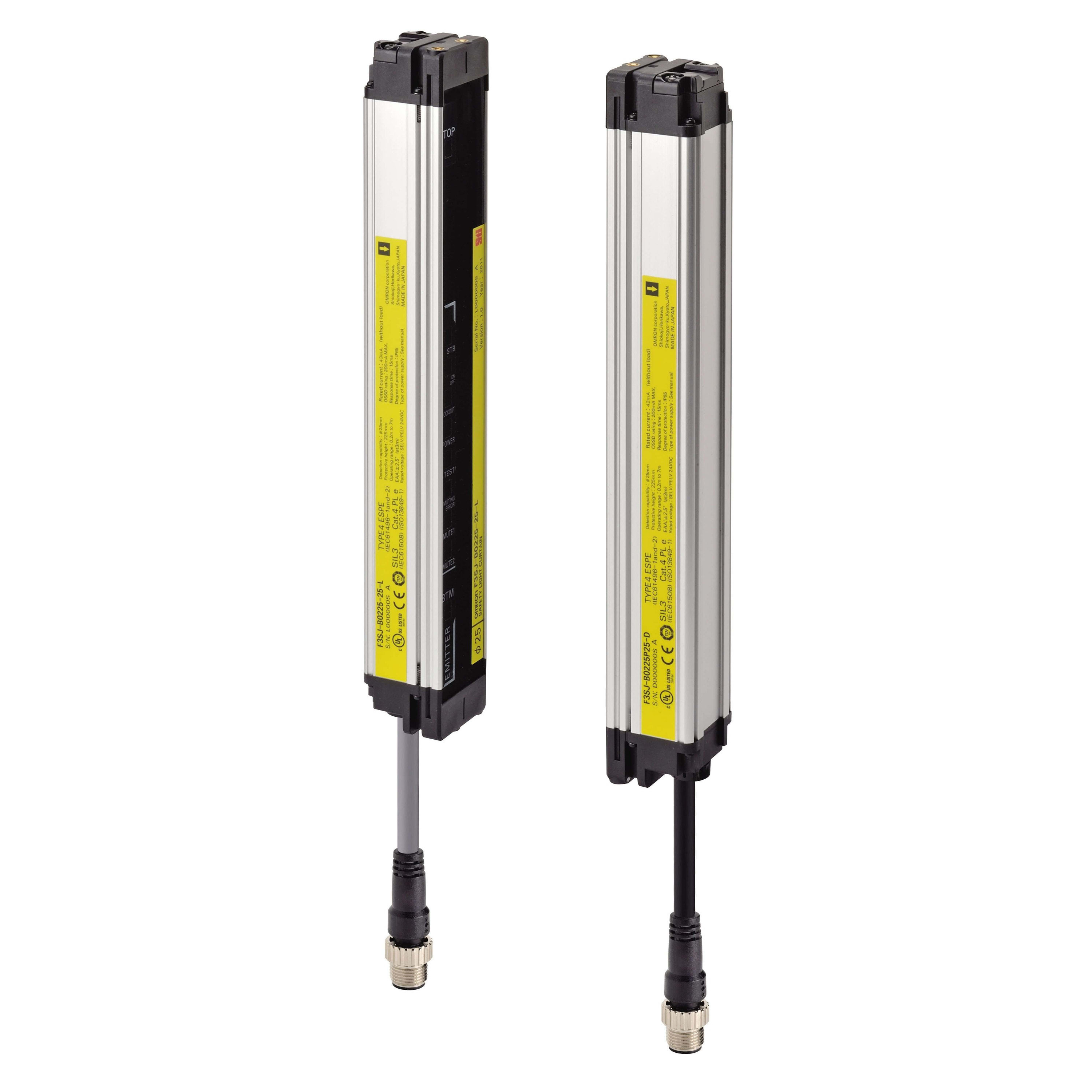 Omron - Barrière immatérielle miniatur Cat4 PLe rés. 25 ht 625mm portée 0,5-7m