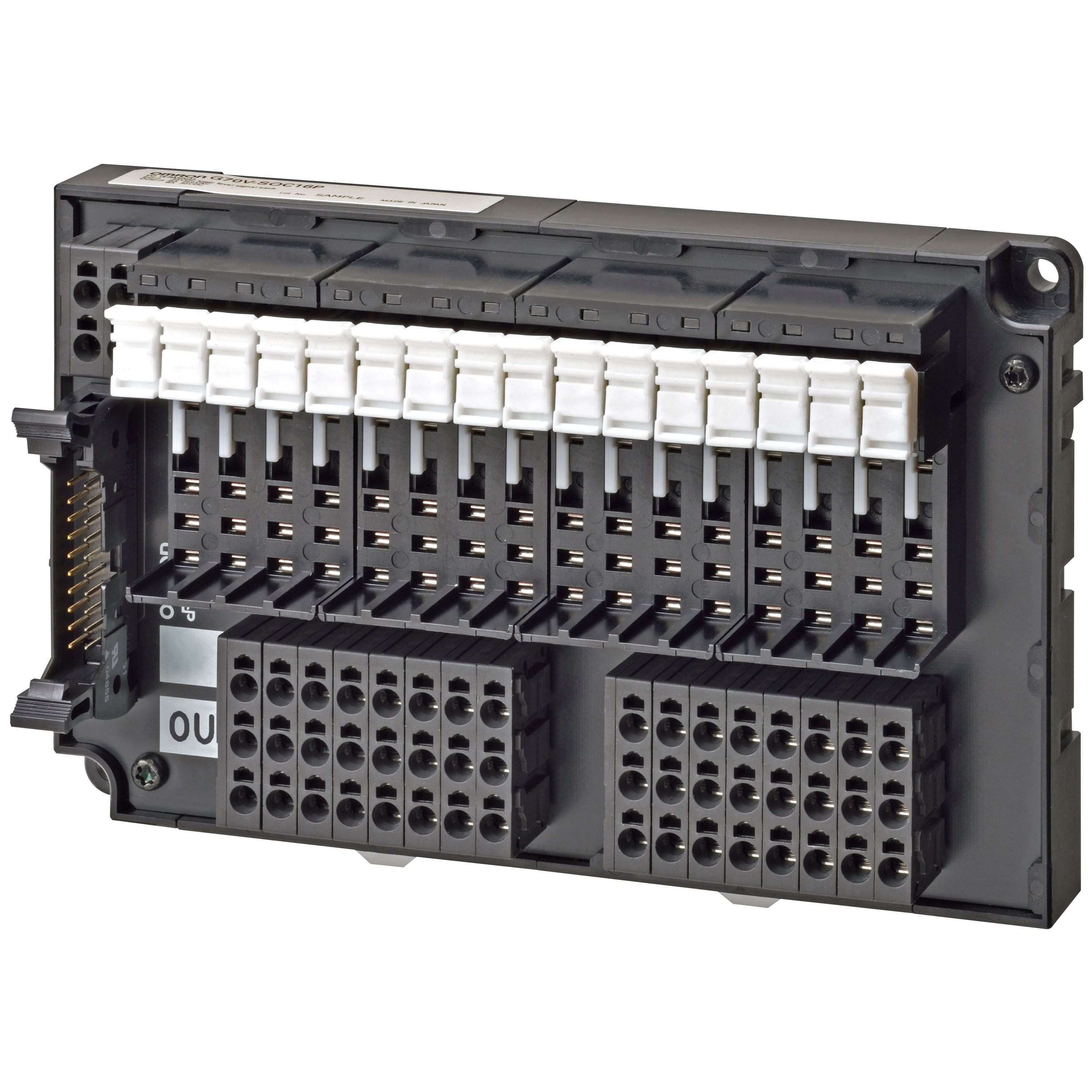 Omron - Bloc relais, 16 canaux (relais G2V/3RV), PNP(- commun),  Push-in plus