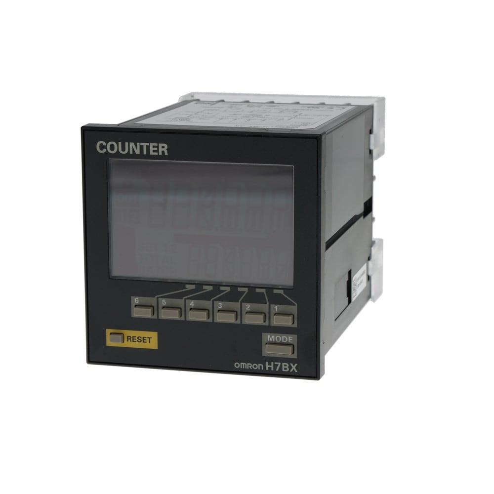 Omron - 72x72 mm, LCD 6 chiffres, multifonction, 2 présélections, 100-240 Vc.a., sortie: