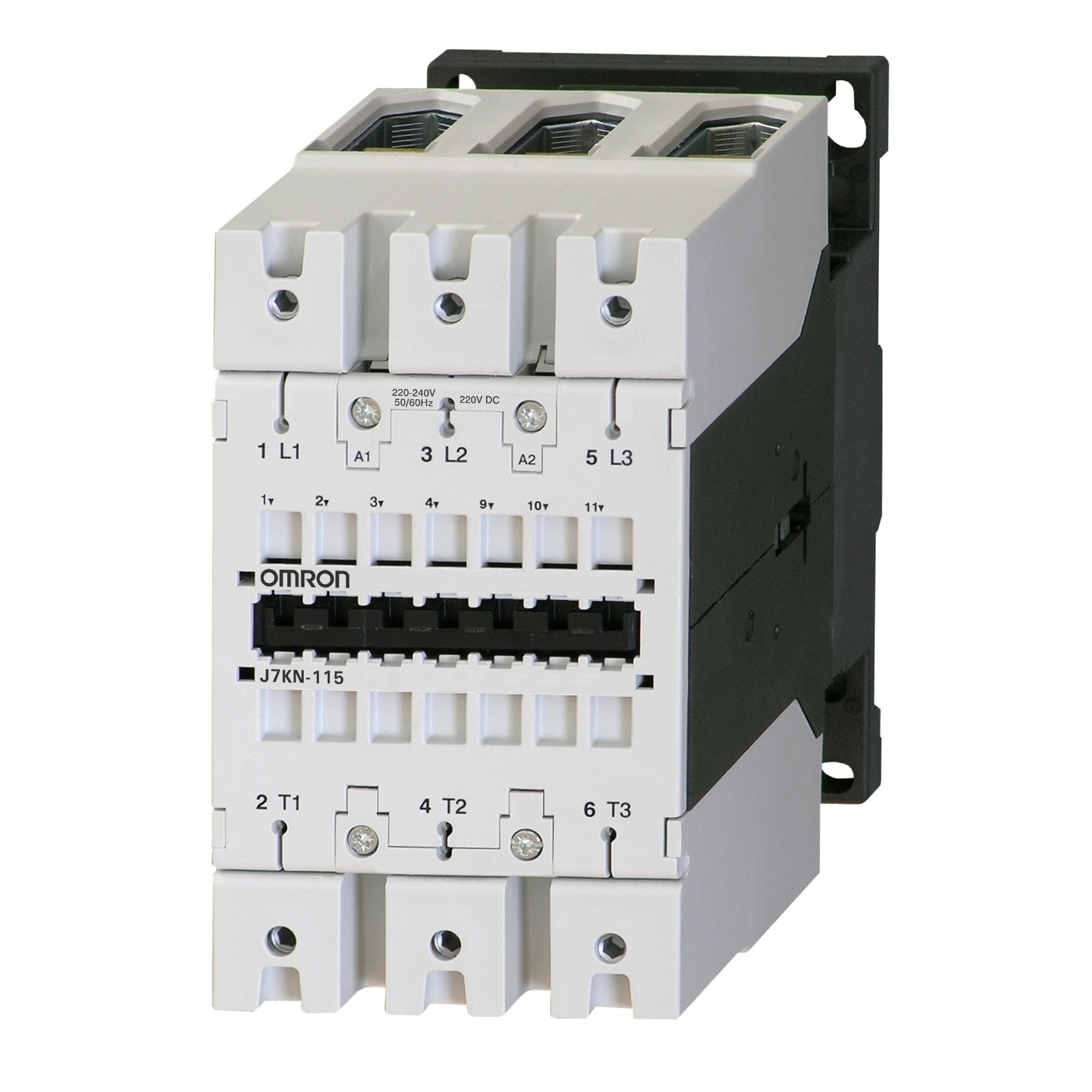 Omron - Contacteurs moteur, J7KN, 55 kW, 115 A (AC-3, 400 moteur 400 Vc.a.), module de b