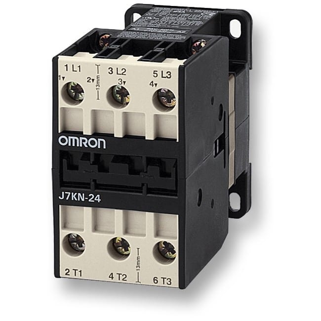 Omron - Contacteurs moteur, J7KN, 11 kW, 24 A (AC-3, 400 moteur 400 Vc.a.), module de ba