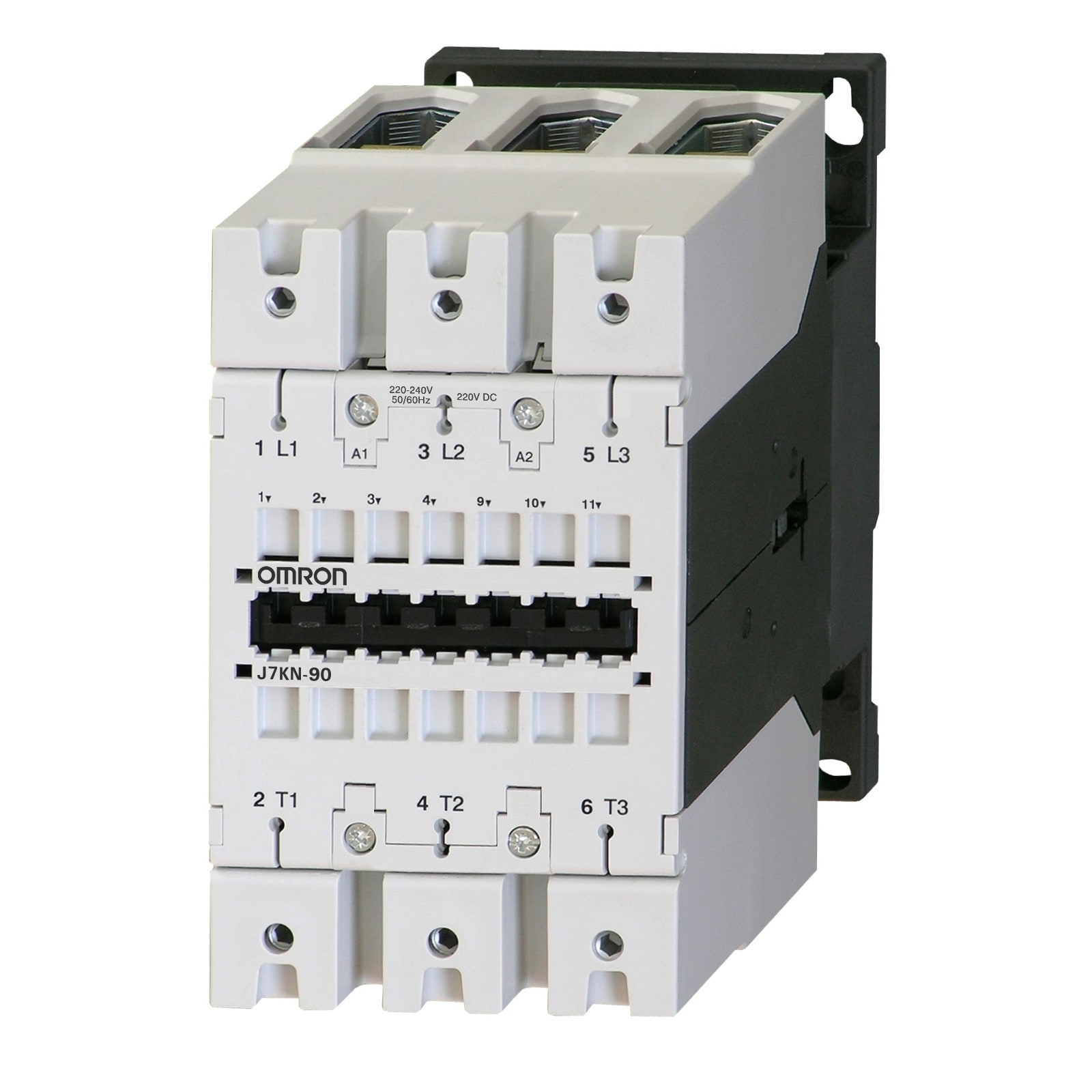 Omron - Contacteurs moteur, J7KN, 45 kW, 90 A (AC-3, 400 moteur 400 Vc.a.), module de ba
