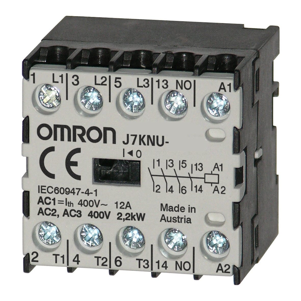 Omron - Micro-contacteur, 3 pôles, 2,2 kW ; 5 A AC3 (400 V c.a.) + 1 NF, 110 V c.a.