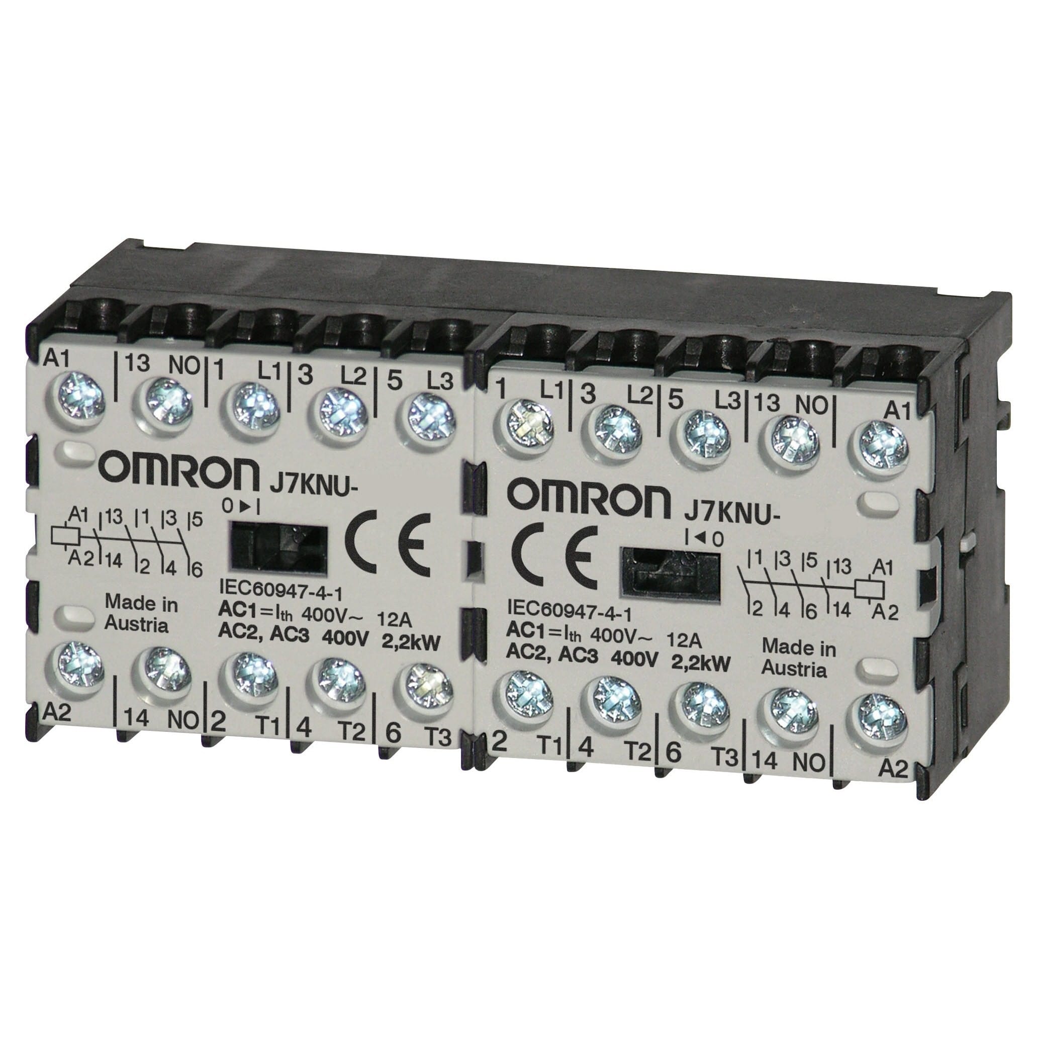 Omron - Micro contacteur, paire verrouillée alternative, 2,2 kw, 3 pôles (no) + 1 nf, co