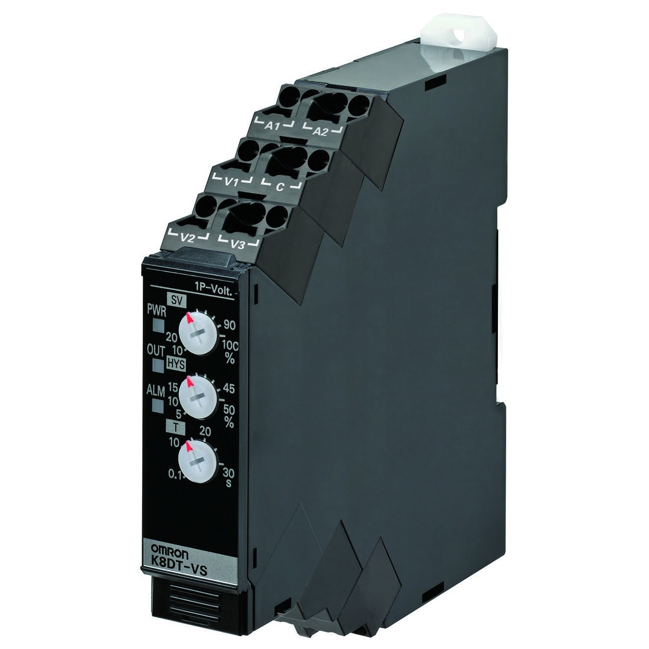 Omron - Relais de surveillance 17.5mm large, monophasé sur ou sous tension 1 à 150 V AC