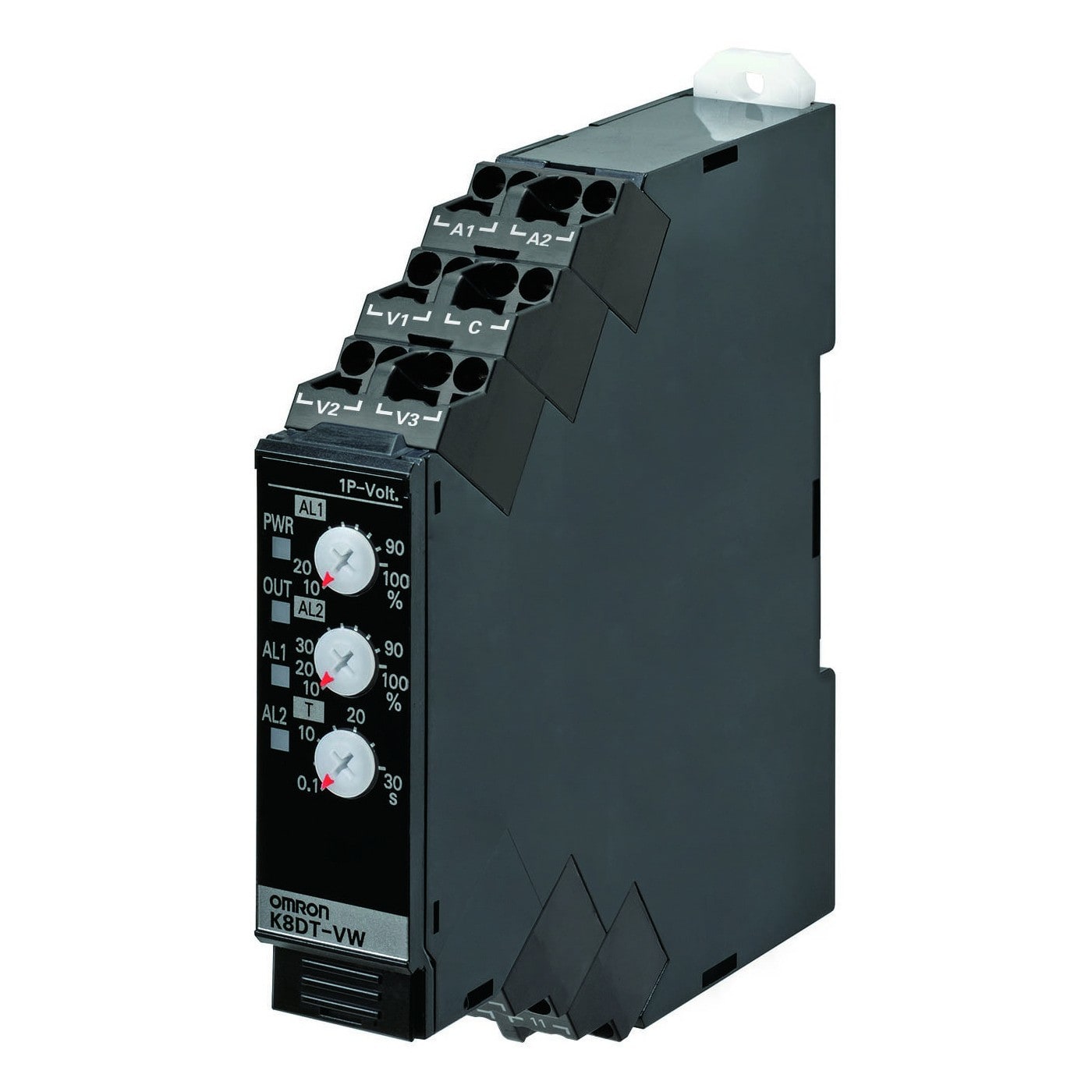 Omron - Relais de surveillance 17.5mm large, monophasé sur ou sous tension 1 à