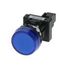 Omron - Indicateur M22N Plat marqué, Couleur bouton Bleu, DEL Bleue, LED VOLTAGE 24 VDC
