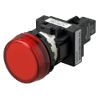 Omron - Indicateur M22N Plat bouton Rouge, DEL Rouge, D VOLTAGE 24 VDC