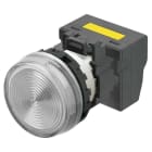 Omron - Bouton poussoir M22N, Plastique, Blanc, 220/230/240V AC, push-in