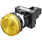 Omron - Indicateur M22N Plat, bouton Jaune, DEL Jaune, D VOLTAGE 100-120 VAC