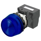 Omron - Bouton poussoir M22N, Plastique, Bleu, 24V, push-in
