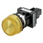 Omron - Indicateur M22N Dépassant, Couleur bouton Jaune, DEL Jaune, LED VOLTAGE 100-120