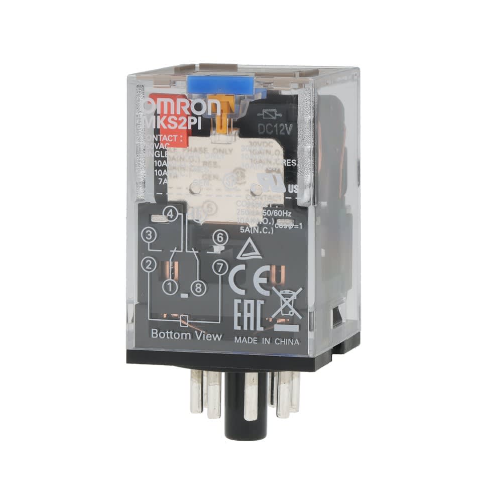 Omron - Relais, enfichable, 11 broches, 3PDT, 10 A, indicateur mécanique, bout