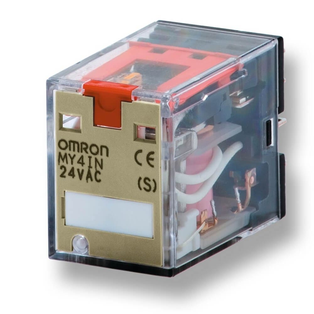 Omron - Relais, enfichable, 14 broches, 4 PDT, contacts jumelés, 5 A, indicateurs mécani