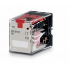 Omron - Relais miniature, indicateur DEL, bouton de test, 110/120 Vc.a., 4 inverseurs, 5