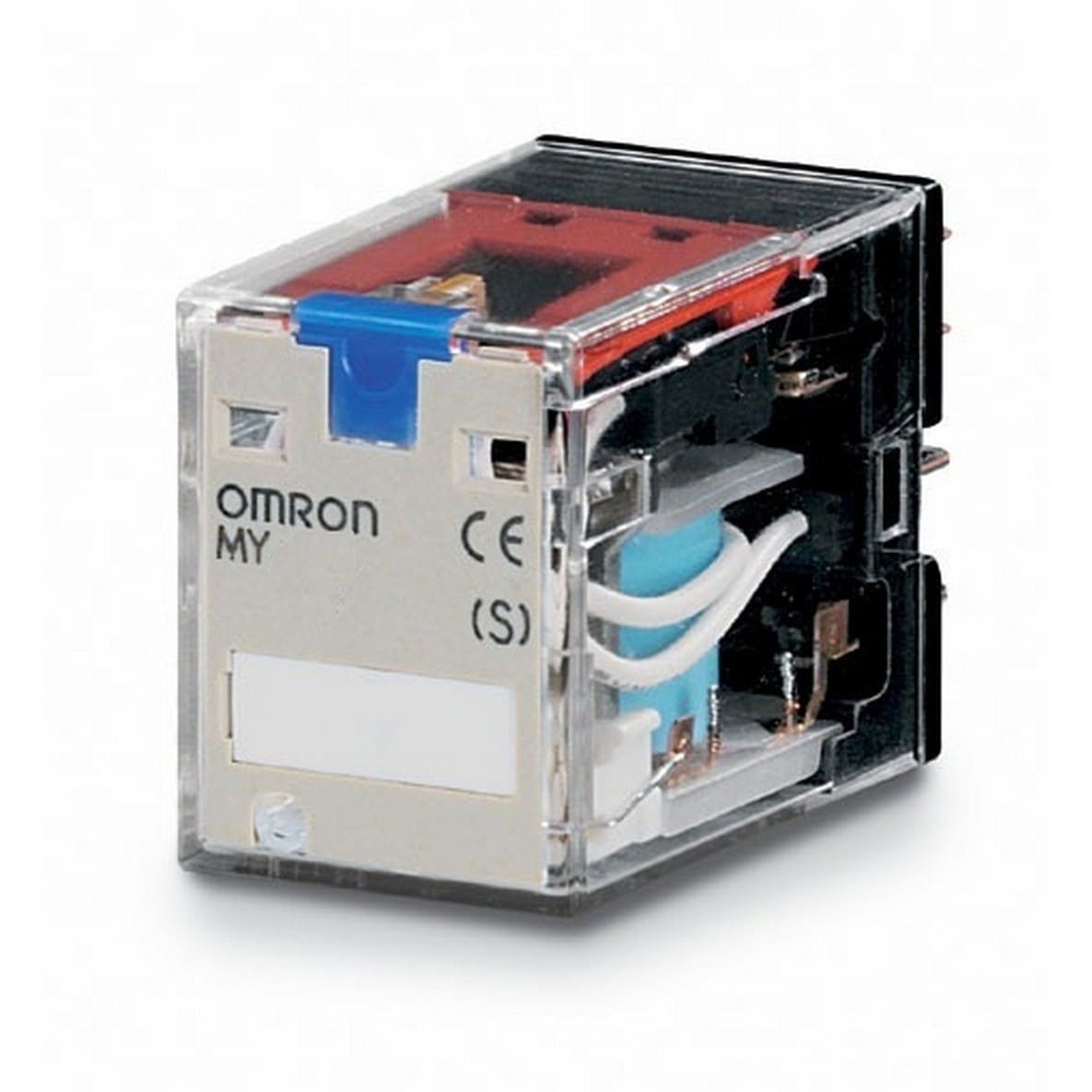 Omron - Relais miniature, indicateur DEL, bouton de test, 12 Vc.c., 2 inverseurs, 10 A,