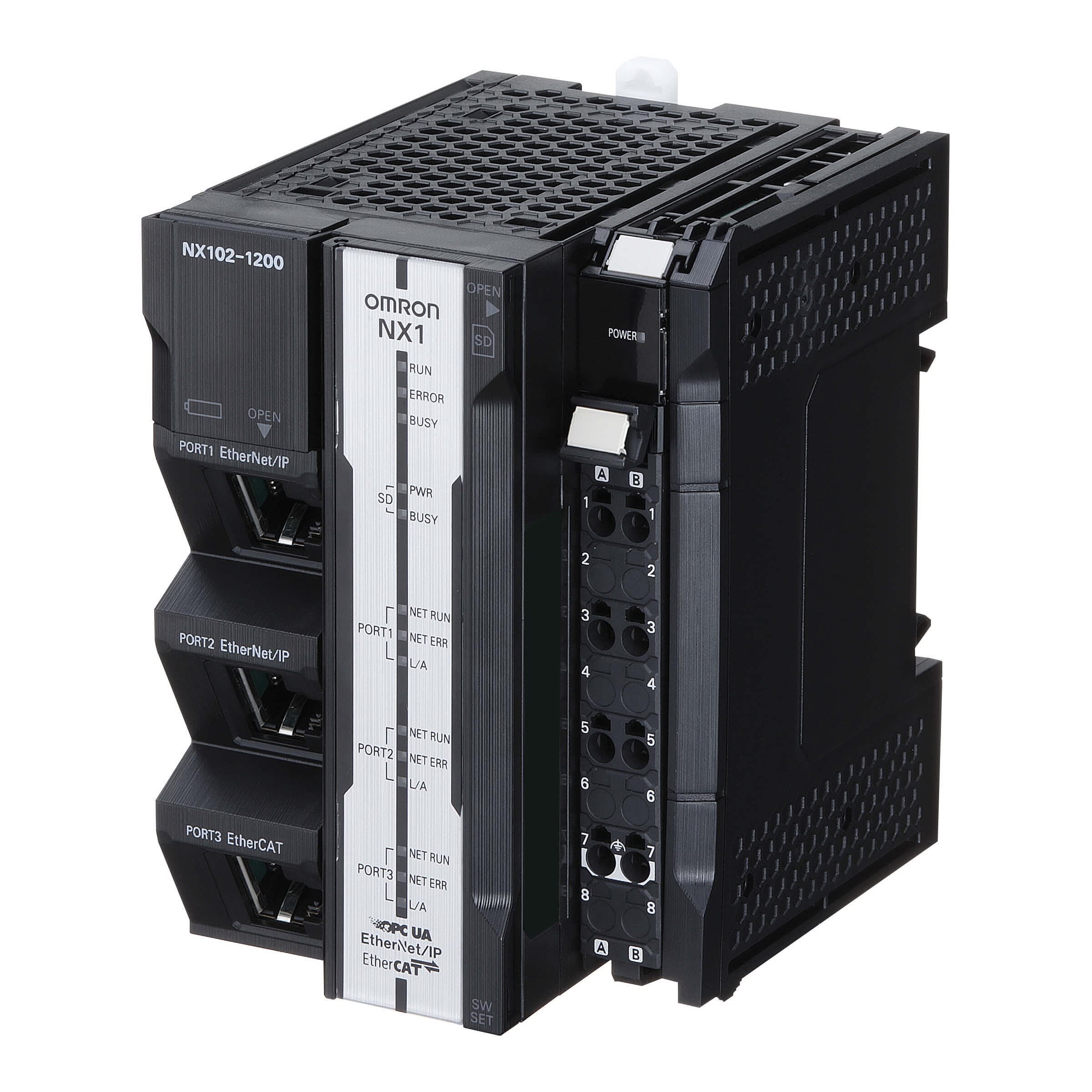 Omron - Cpu NX1, progr 5mb et mémoire de données de 33.5mb, ethercat intégré