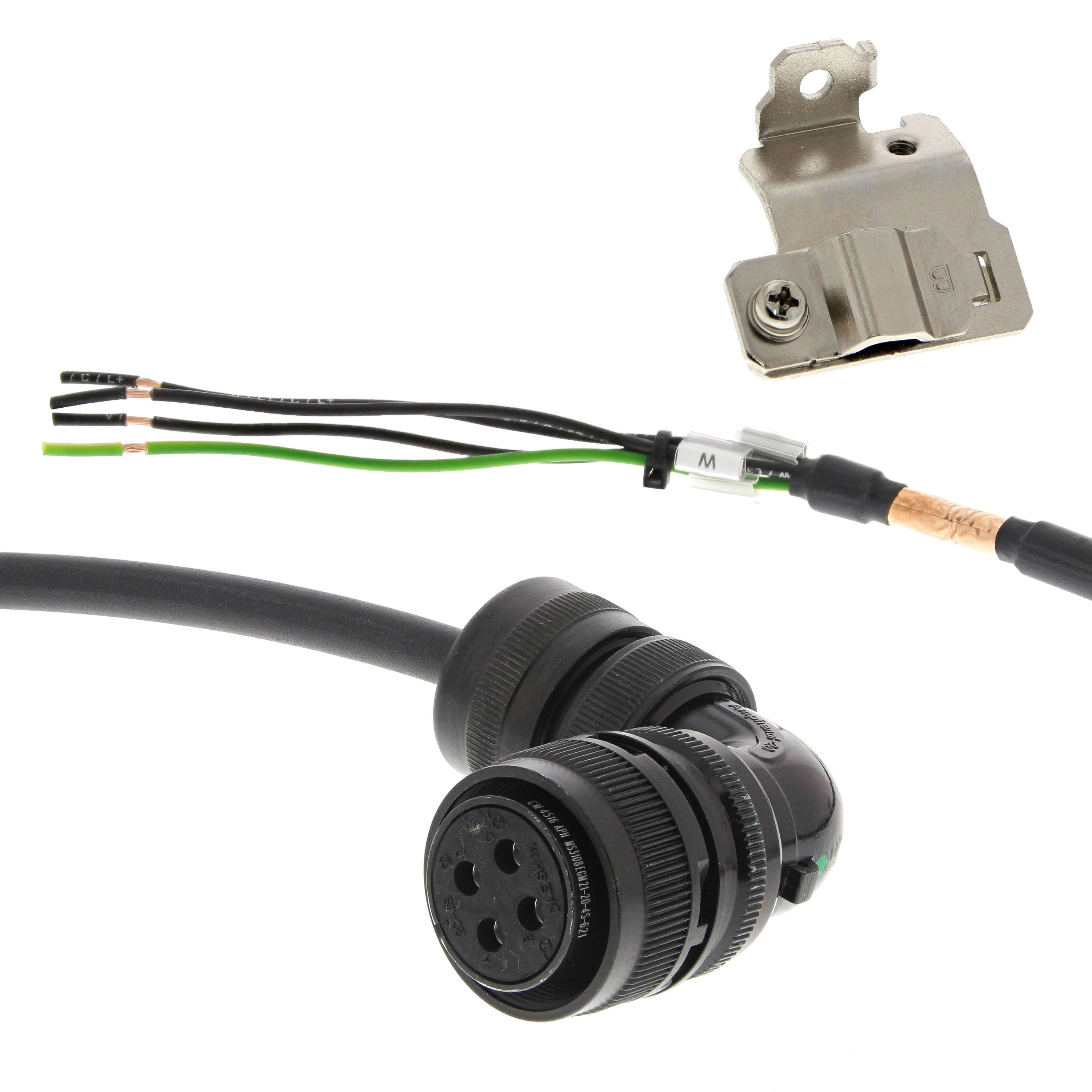 Omron - Câble Puissance Servomoteur 1S, 50m, Sans Frein, 230V: 900W-1.5kW, 400V: 400W-1.