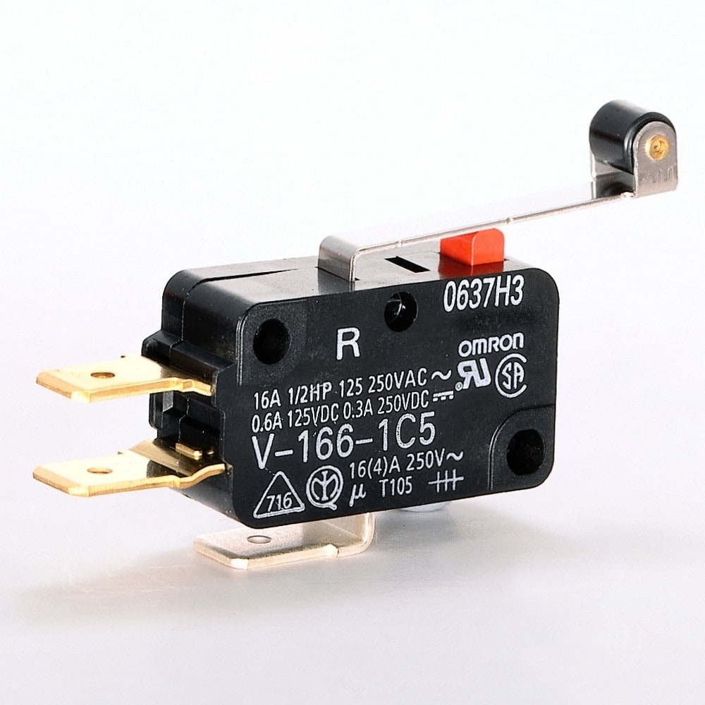 Omron - Micro Switch With Hinge Roller Lever And Quick Connect Terminals