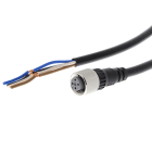 Omron - Connecteur M12, 4 fils, droit, haute température PVC 105°C, à visser, câble 5 m