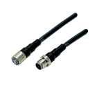 Omron - Câble 0.2m, M8 mâle / M12 femelle, 3 broches, PVC, connecteurs droits à visser