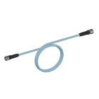 Omron - Câble Ethernet Cat.5, PVC, prise droite M12 / prise droite M12, 1 m