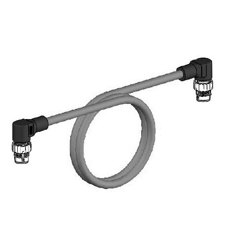 Omron - Câble Ethernet SF/UTP Cat.5E de 2 m avec connecteurs angulaire M12, re
