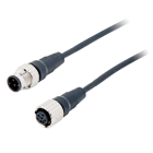 Omron - Câble 5m, M12 mâle/femelle, 4 fils, PUR, résistantà  lhuile, connecteurs droits
